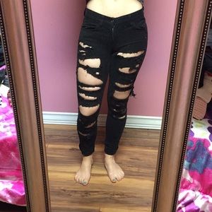 Distressed jeans